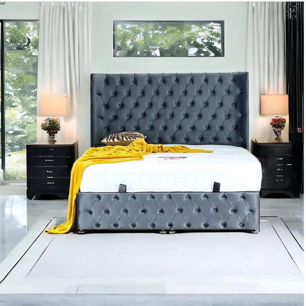 Erin Chesterfield Wingback Ottoman Bed