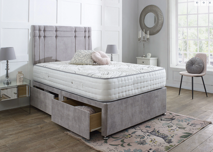Tiffany Lined Divan Bed