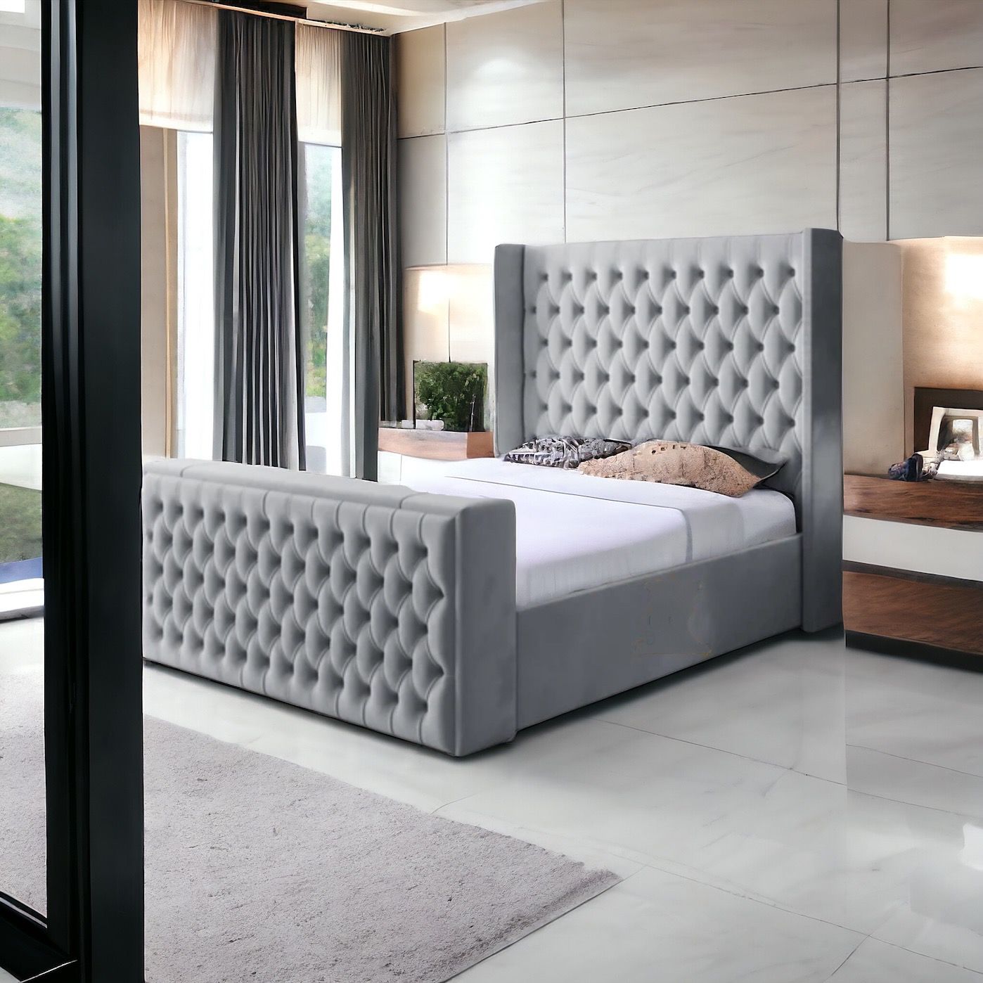 Sorano Wingback Chesterfield Bedframe