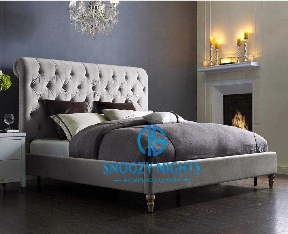 Isabella Scroll Sleigh Low Foot Bed Frame