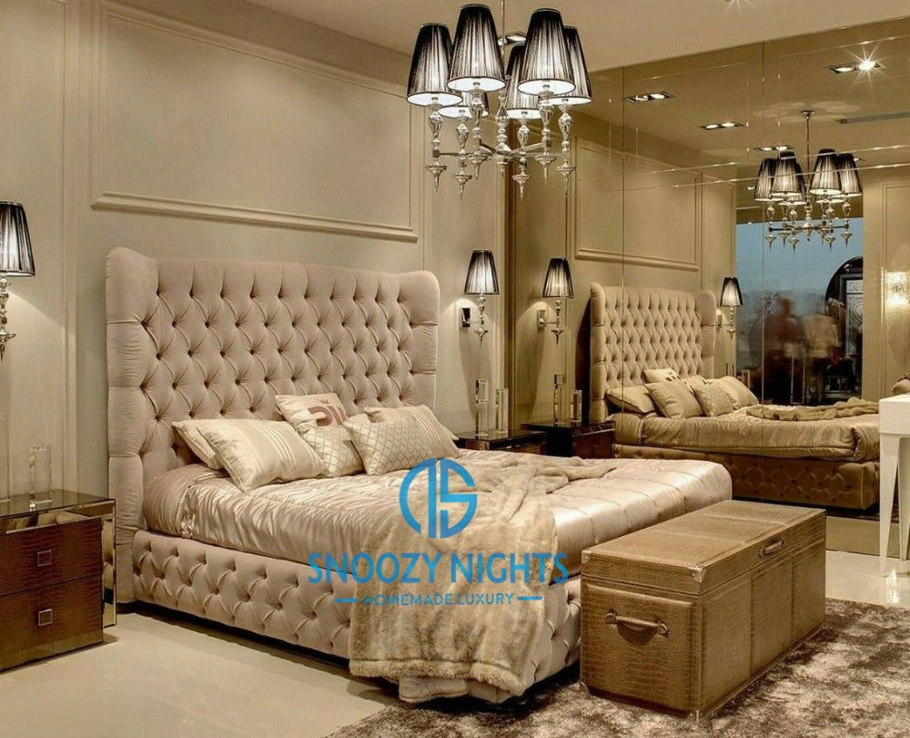 Nightingale Wide Wingback Curved Bed Frame