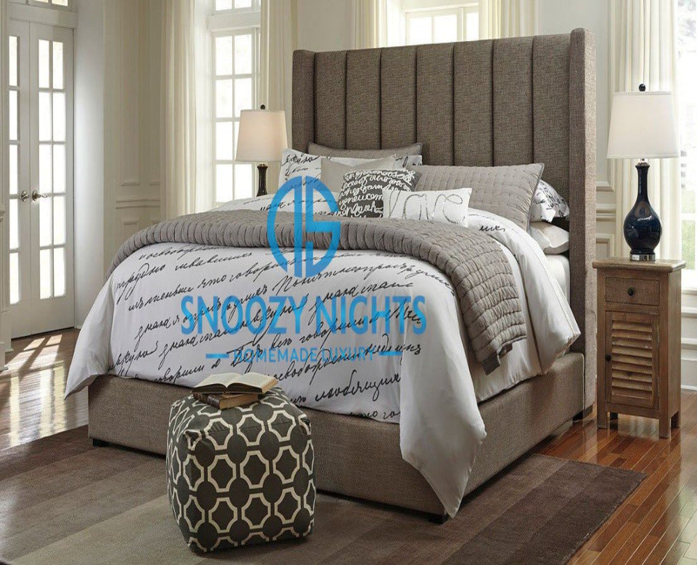 Morris Panel Wingback Luxurious Bed Frame Available with Storage Options