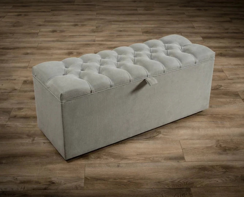 Jansen Buttoned Ottoman Blanket Storage Toy Box